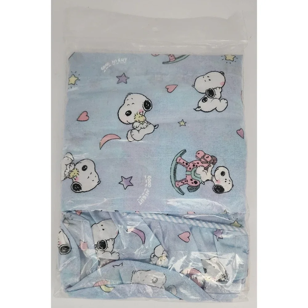 Lambs & Ivy Window Valance Baby Blue NOS My Little Snoopy Peanuts Vintage